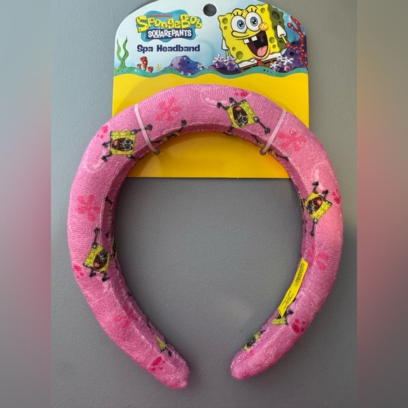 SpongeBob Squarepants Accessories - SpongeBob SquarePants Pink Spa Headband Terry cloth